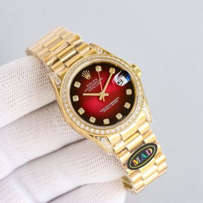 Rolex Datejust 31mm 904L Steel 20 Moissanites Swiss Movement Watch
